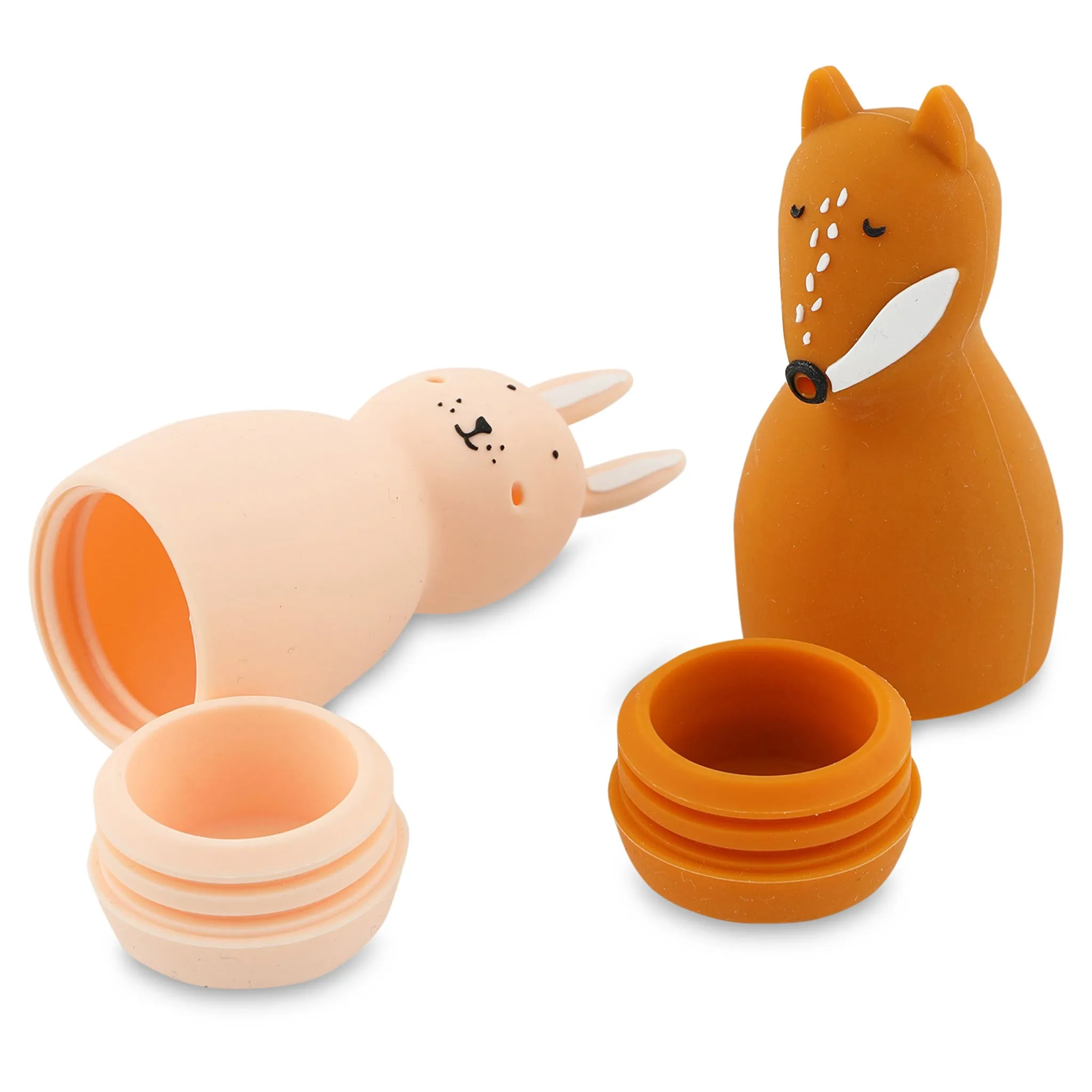 Trixie Bath Toy Squeezy Animals - Mrs. Rabbit & Mr. Fox